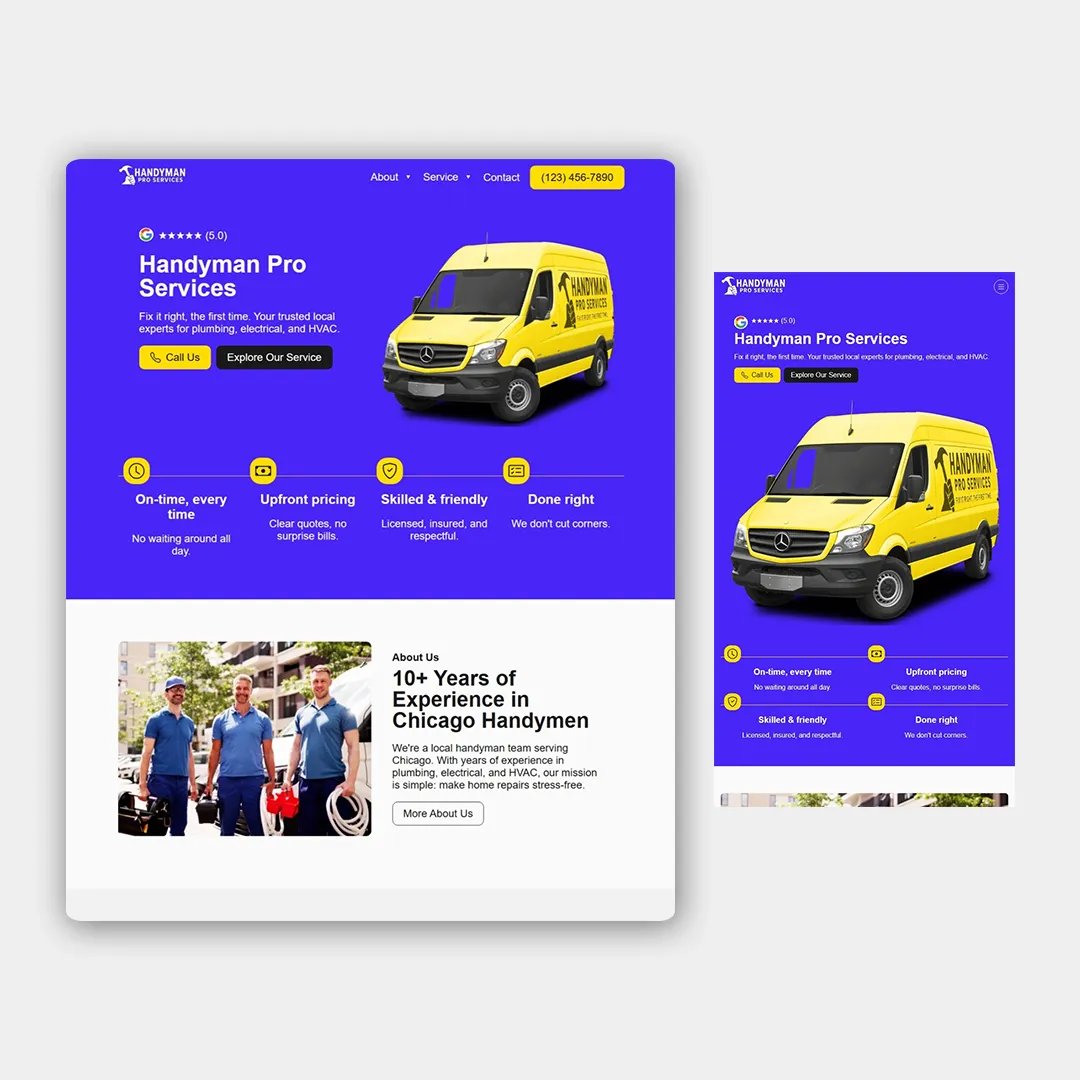 Handyman Pro Service Website preview